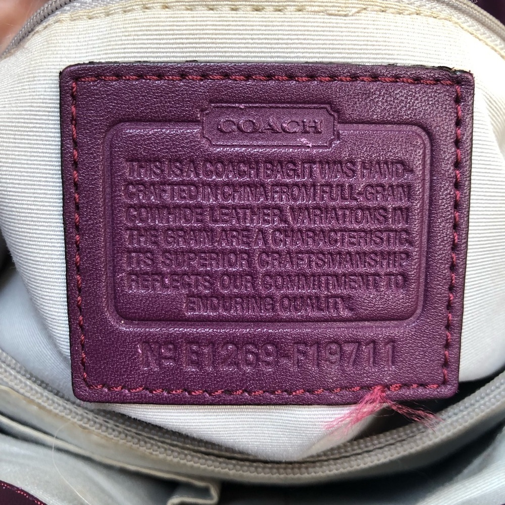 Coach Soho Purple Leather Shoulder Bag with original Hangtag - Picture 11 of 16